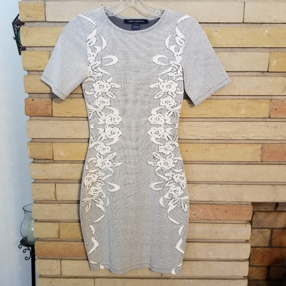 French Connection Black White  Dress Size 6